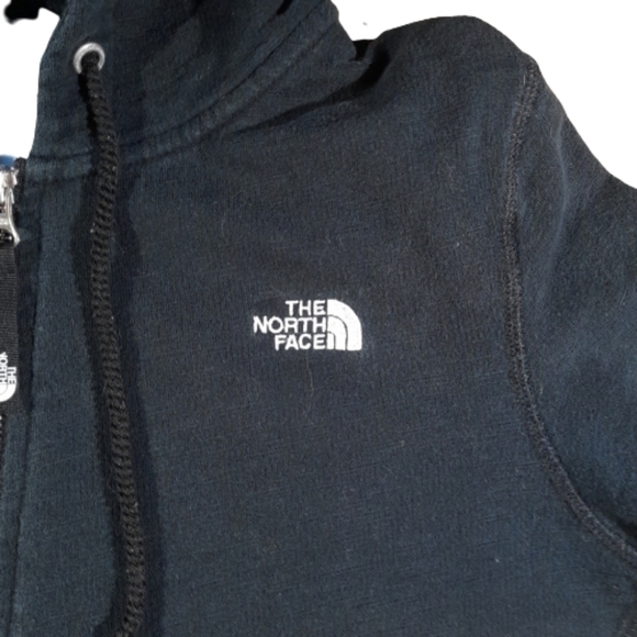 THE NORTH FACE Hoodie RARE Embroidered Size Medium black - Picture 3 of 13